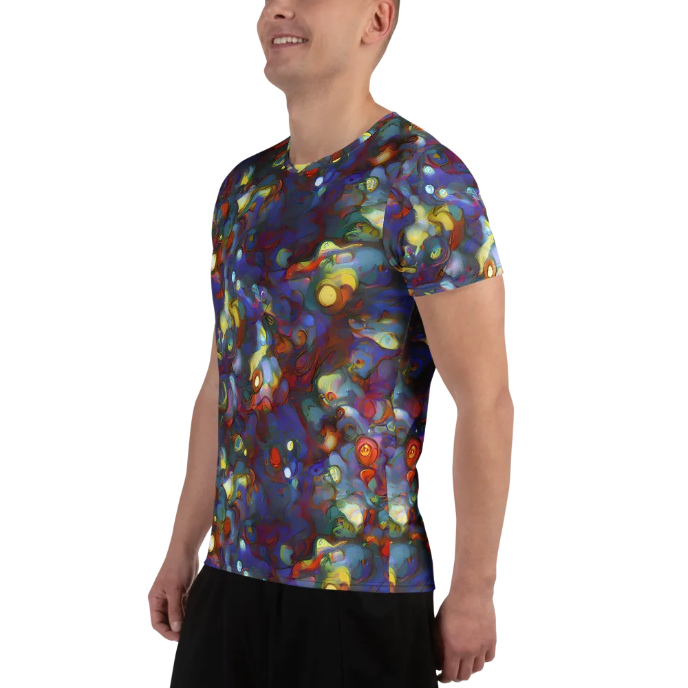 Indigo Ecstasy on Men's Athletic T-Shirt — Left