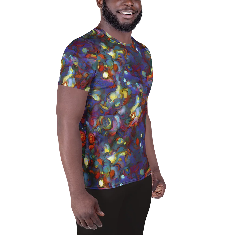 Indigo Ecstasy on Men's Athletic T-Shirt — Right