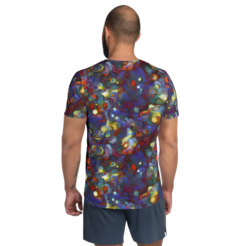 Indigo Ecstasy on Men's Athletic T-Shirt — Back