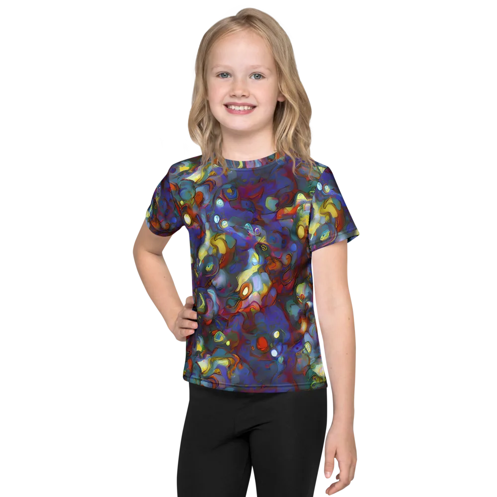 Indigo Ecstasy on Kids Crew Neck T-Shirt — Front