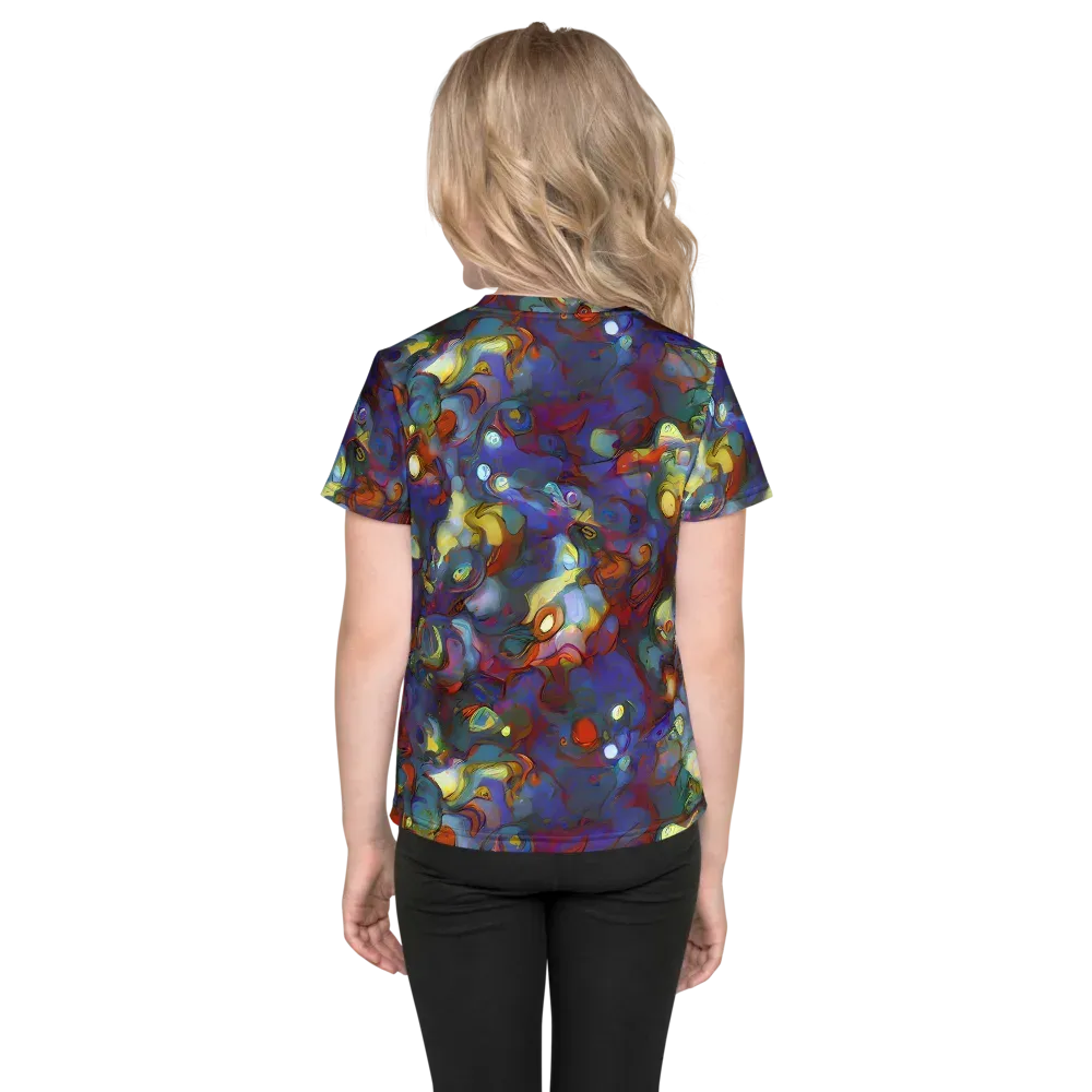 Indigo Ecstasy on Kids Crew Neck T-Shirt — Back