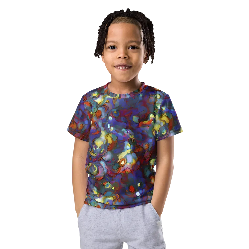 Indigo Ecstasy on Kids Crew Neck T-Shirt — Front