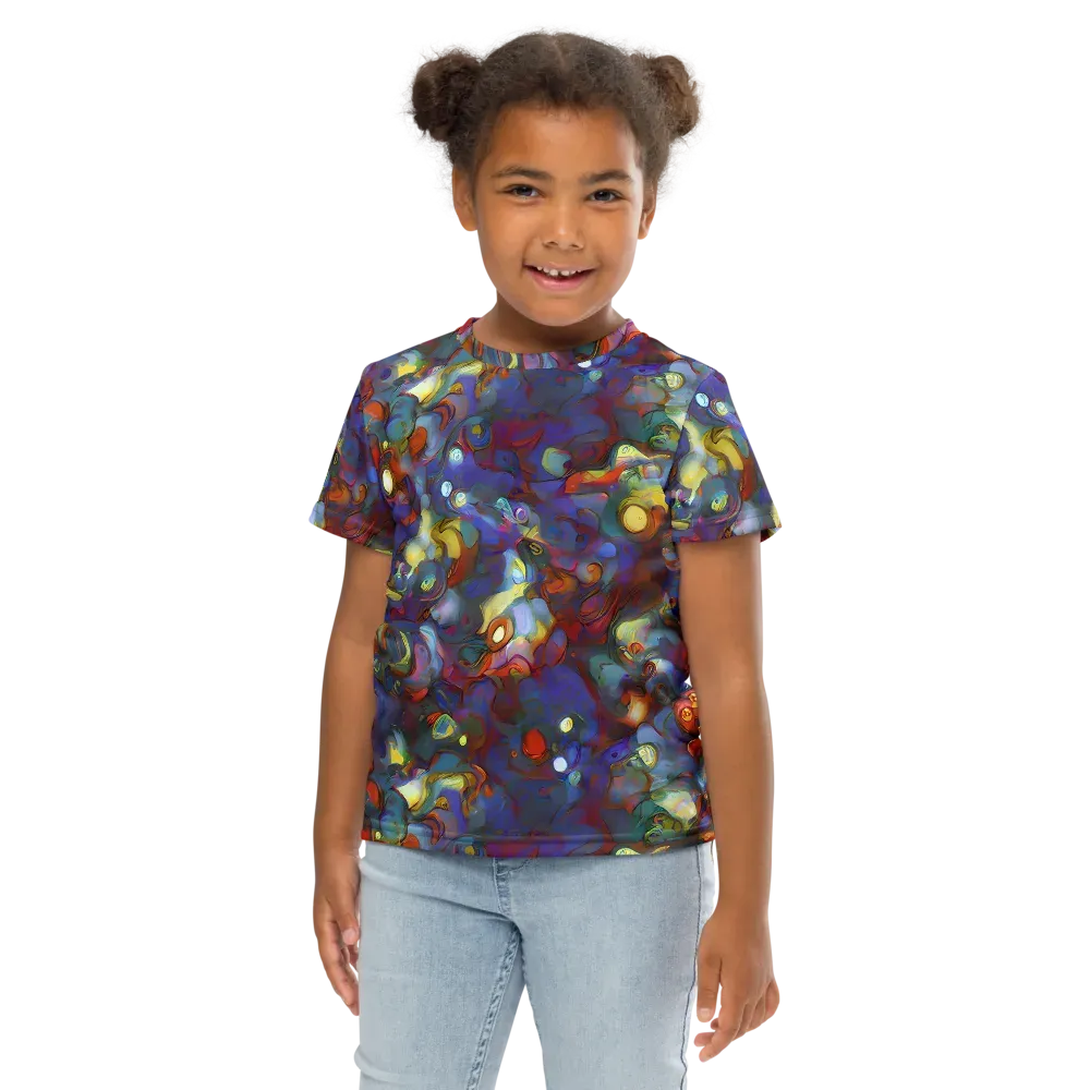 Indigo Ecstasy on Kids Crew Neck T-Shirt — Front