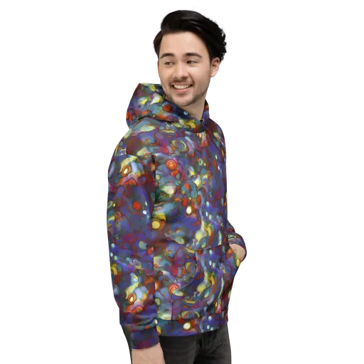 Indigo Ecstasy on a Hoodie