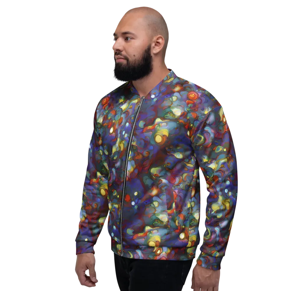Indigo Ecstasy on Bomber Jacket — Left
