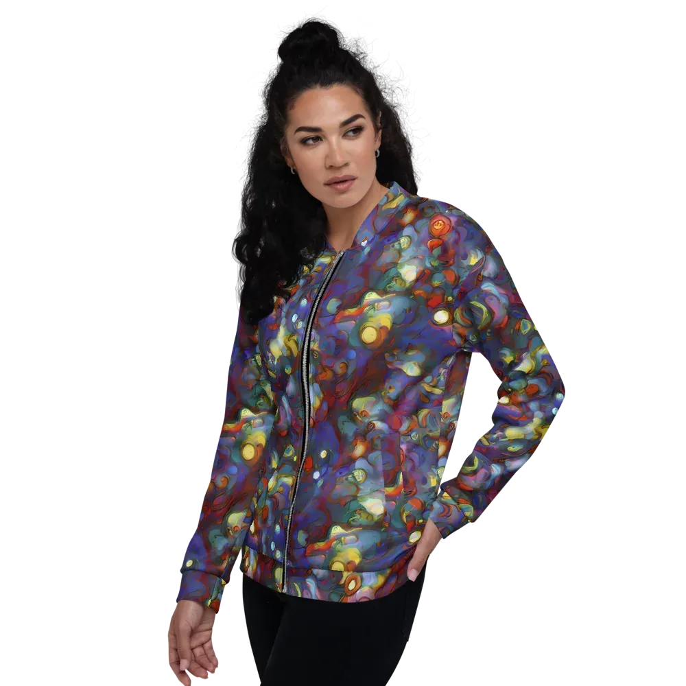 Indigo Ecstasy on Bomber Jacket — Left