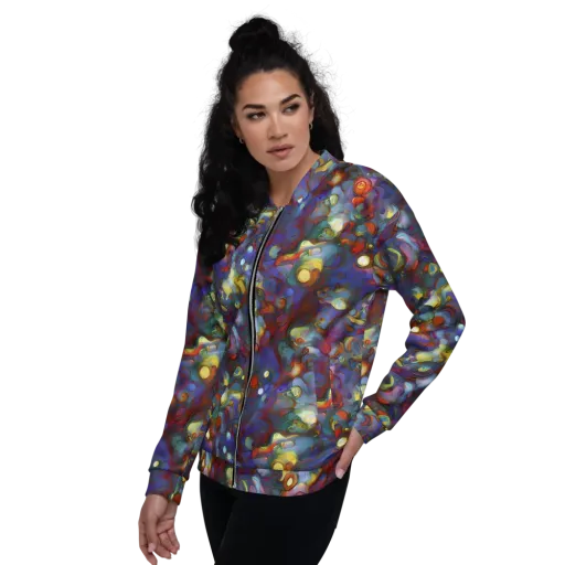 Indigo Ecstasy on a Bomber Jacket
