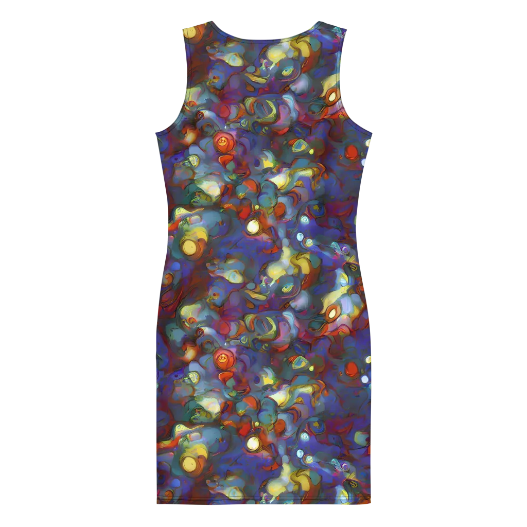 Indigo Ecstasy on Bodycon Dress — Back
