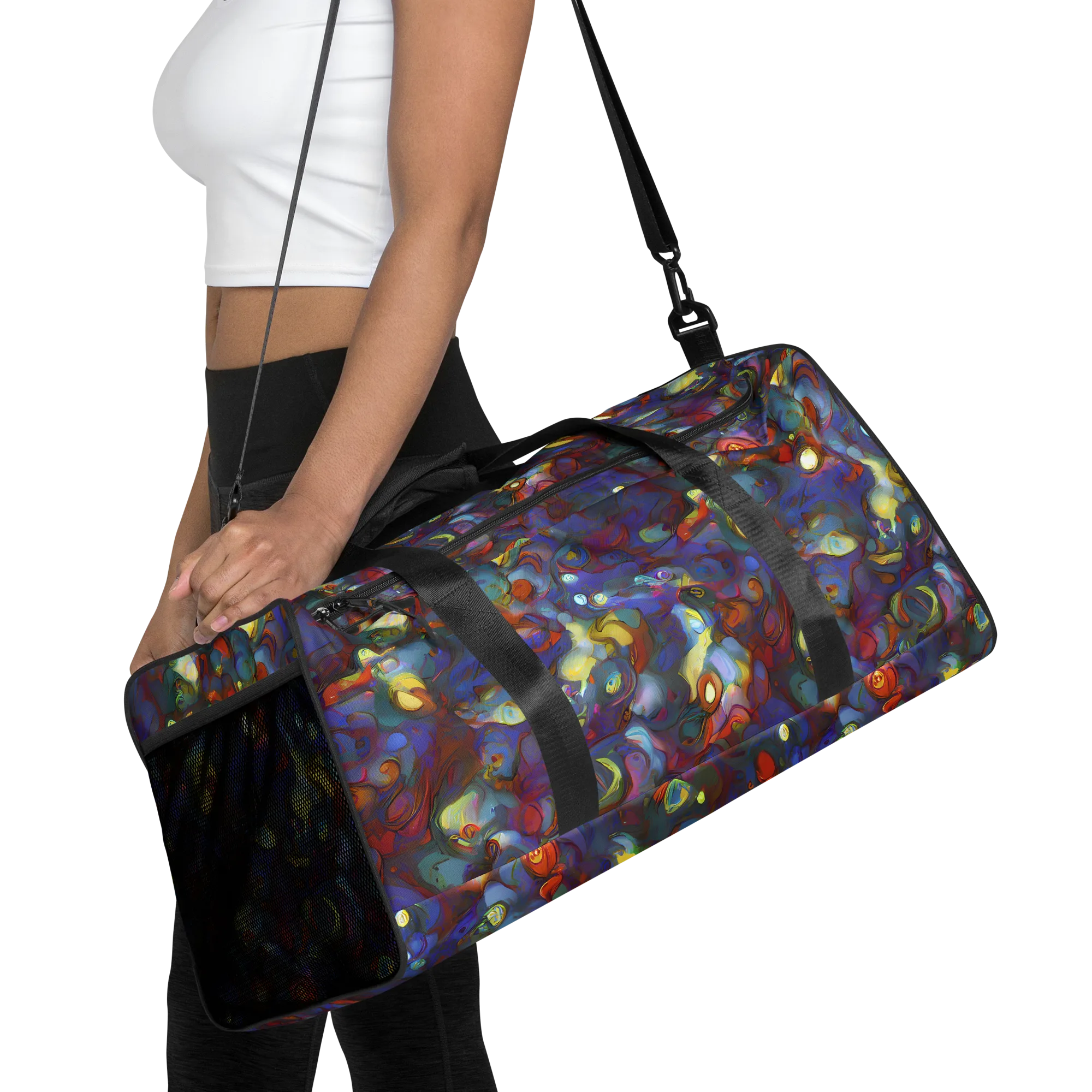 Indigo Ecstasy on Duffle Bag — Front