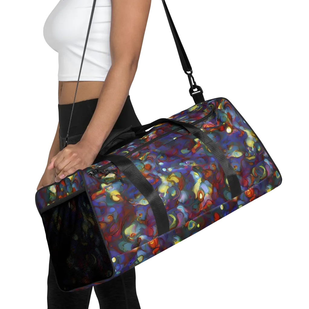 Indigo Ecstasy on Duffle Bag — Front