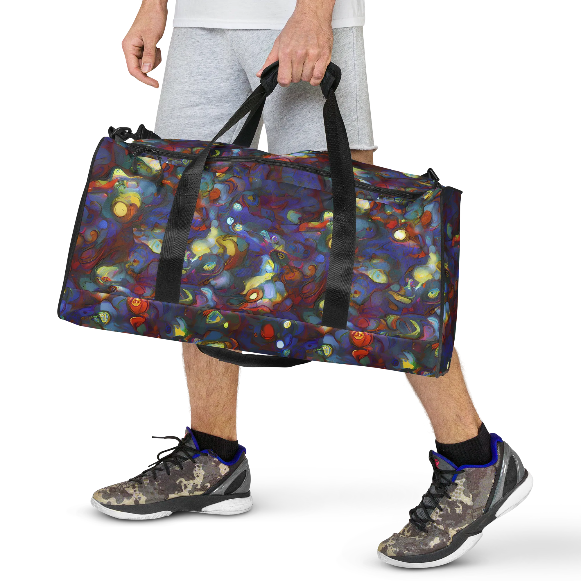 Indigo Ecstasy on Duffle Bag — Front