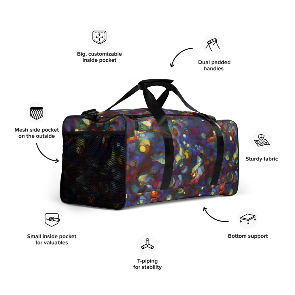 Indigo Ecstasy on Duffle Bag — Right Front