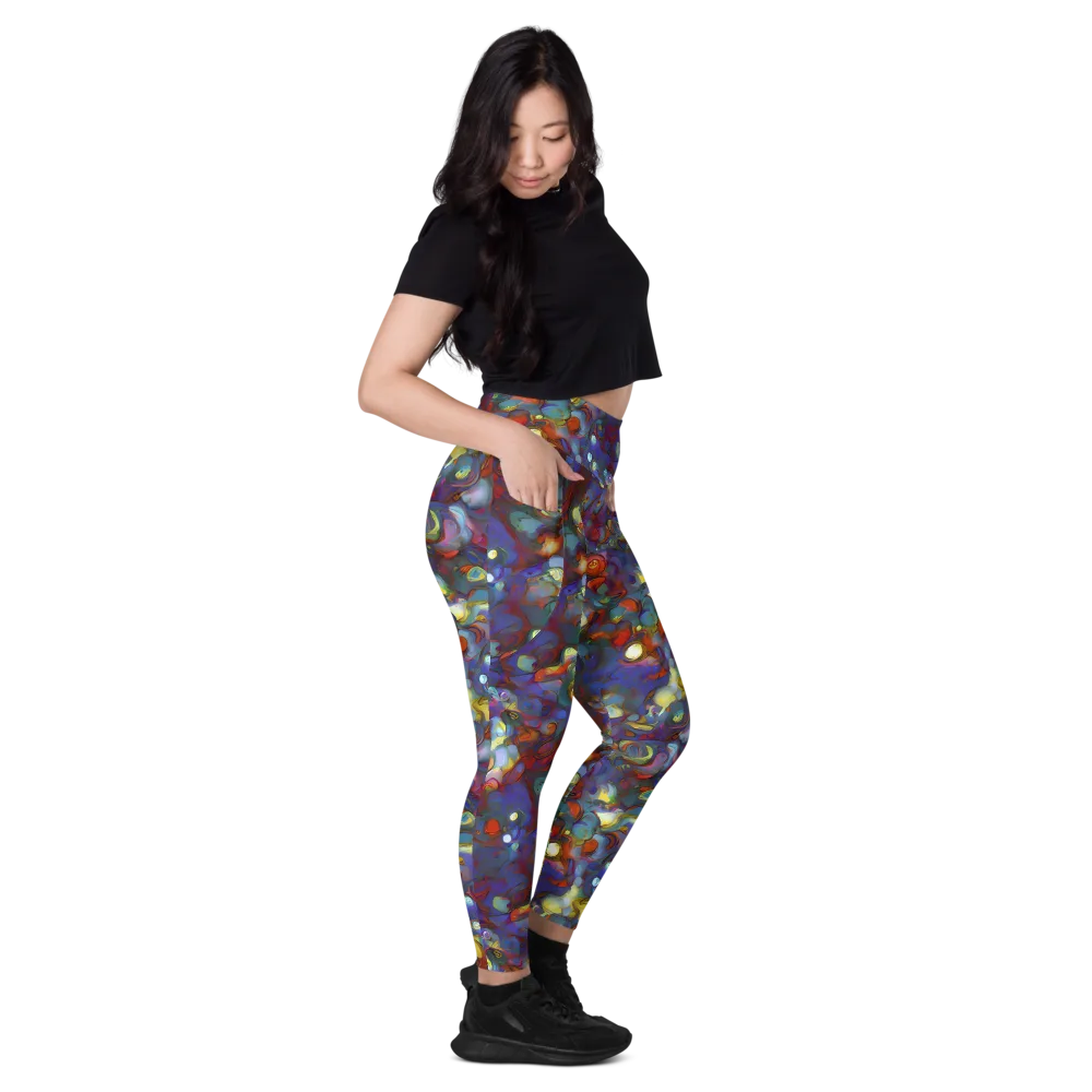 Indigo Ecstasy on Leggings with Pockets — Right