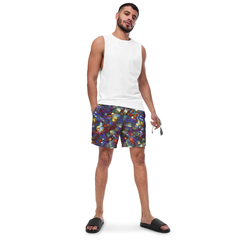 Indigo Ecstasy on Swim Trunks — Front