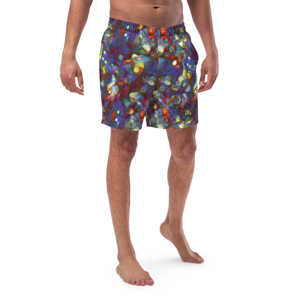Indigo Ecstasy on Swim Trunks — Front