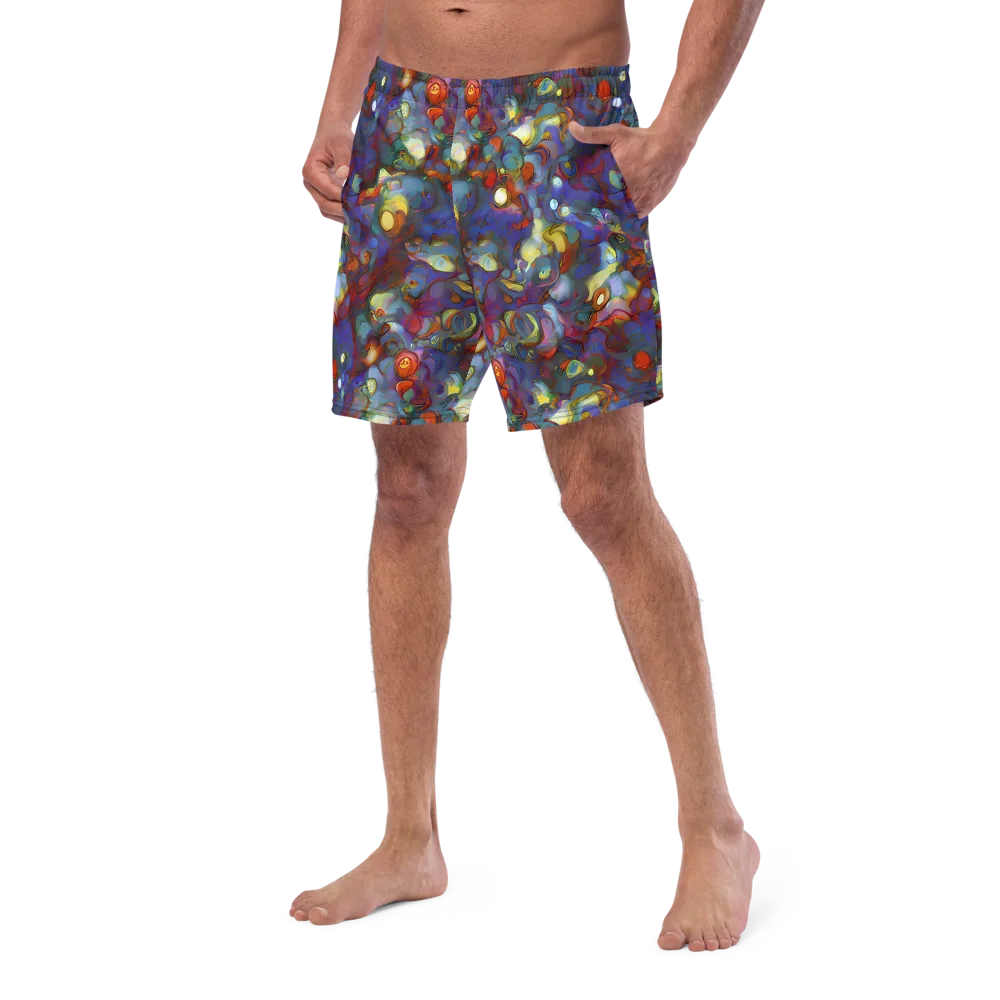 Indigo Ecstasy on Swim Trunks — Left Front