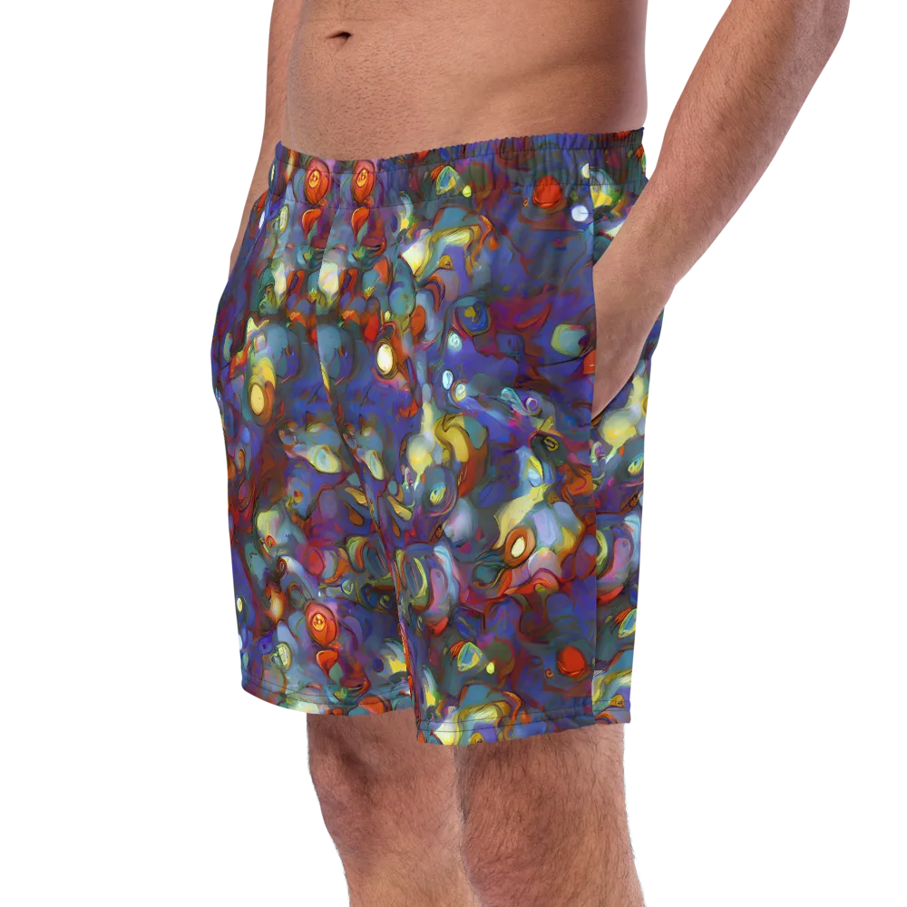 Indigo Ecstasy on Swim Trunks — Left Front