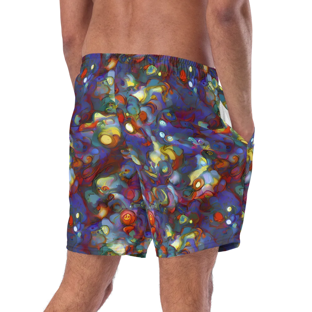 Indigo Ecstasy on Swim Trunks — Right Back