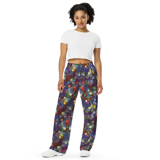 Indigo Ecstasy on a Wide-Leg Pants