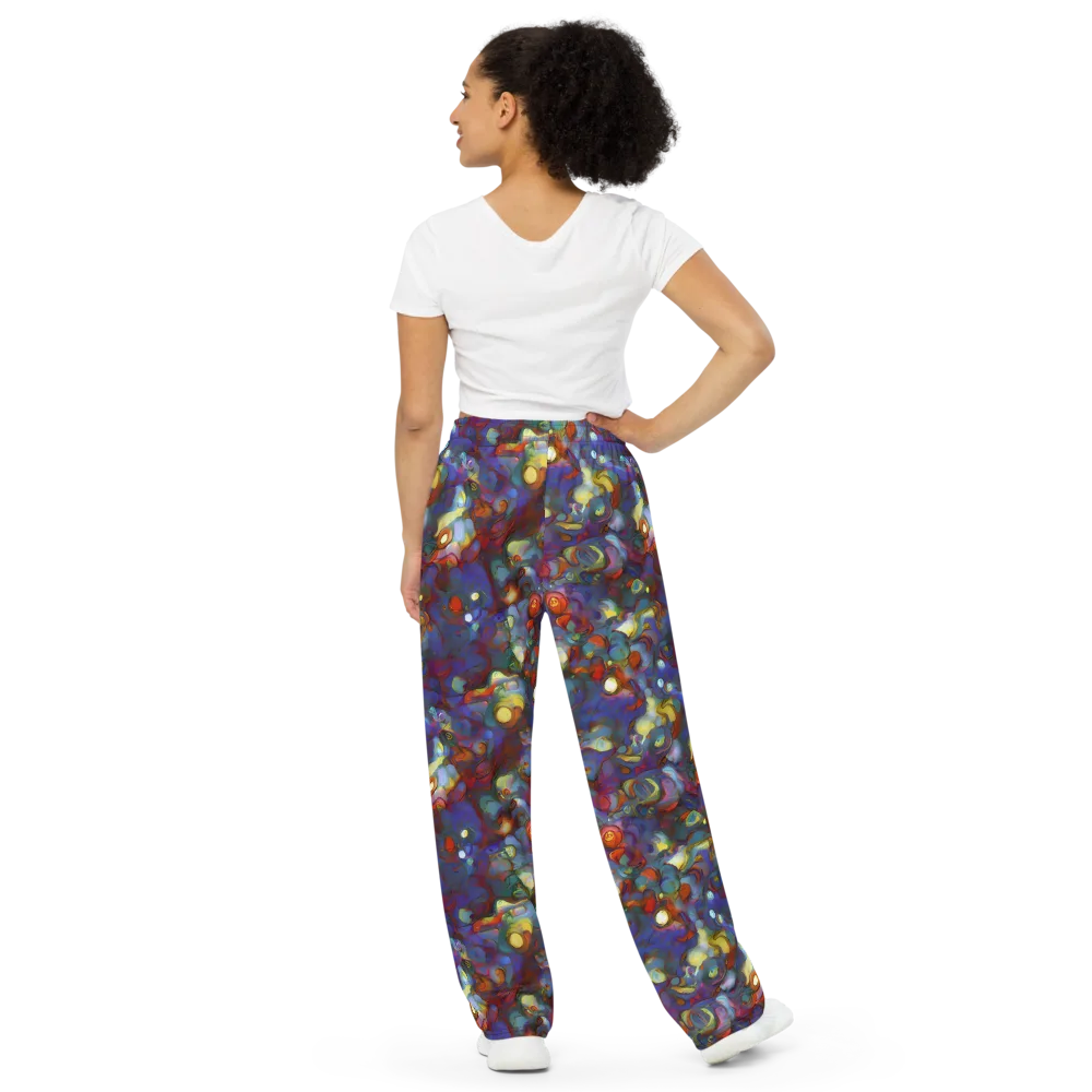 Indigo Ecstasy on Wide-Leg Pants — Back