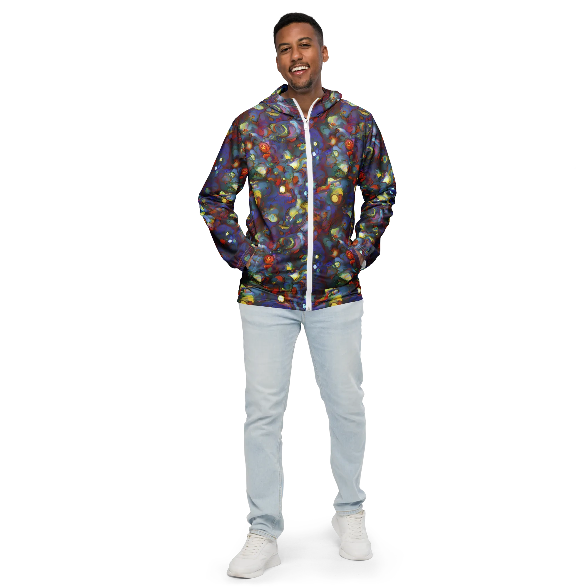 Indigo Ecstasy on Men's Windbreaker — Front