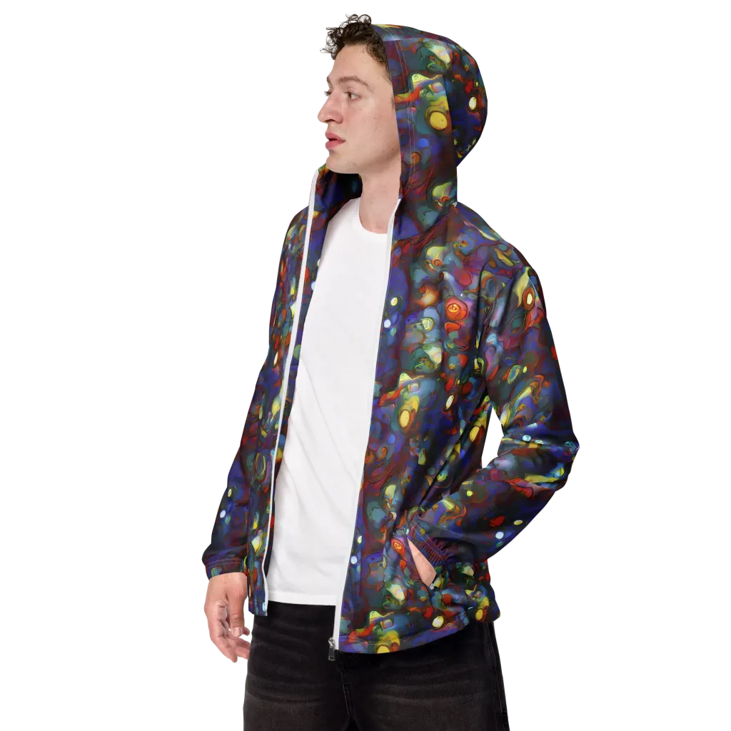 Indigo Ecstasy on Men's Windbreaker — Left Front