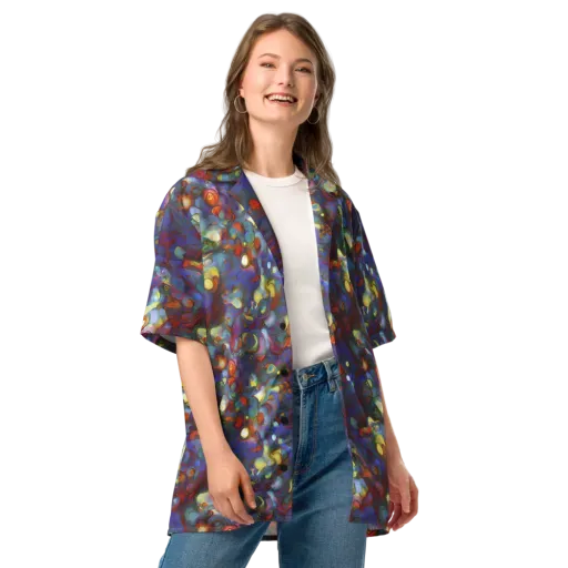 Indigo Ecstasy on a Button Shirt