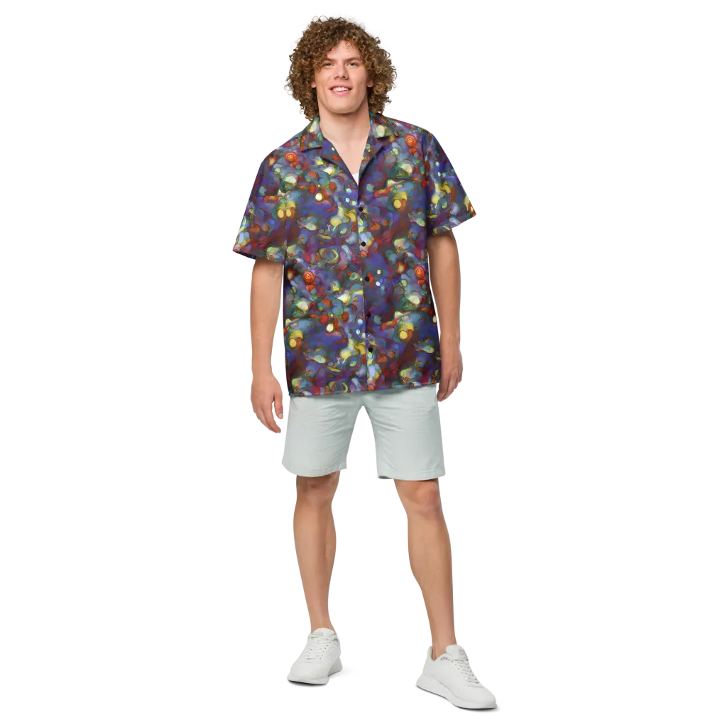 Indigo Ecstasy on Button Shirt — Front