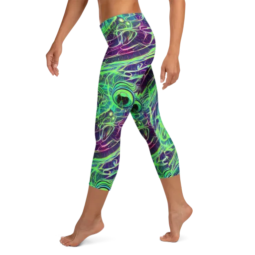 Synthwave Canopy on a Capri Leggings