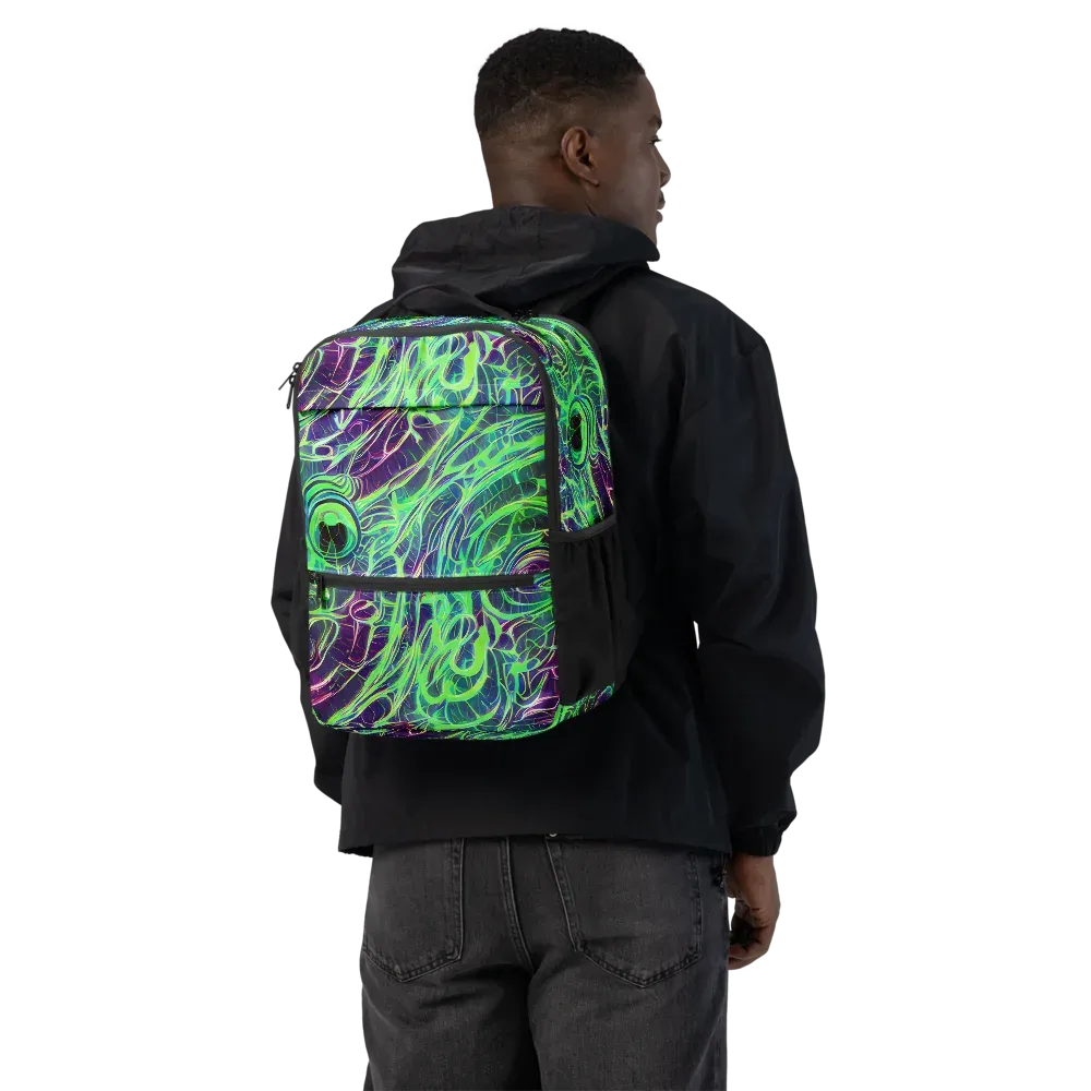 Synthwave Canopy on Utility Backpack — Back