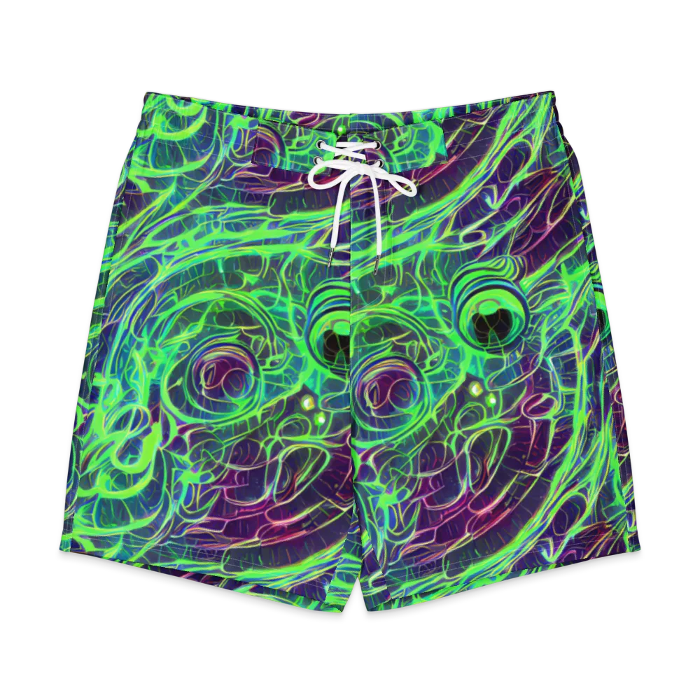 Synthwave Canopy on Men's Board Shorts — Front