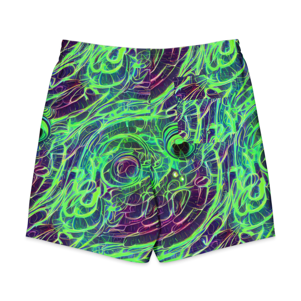 Synthwave Canopy on Men's Board Shorts — Back
