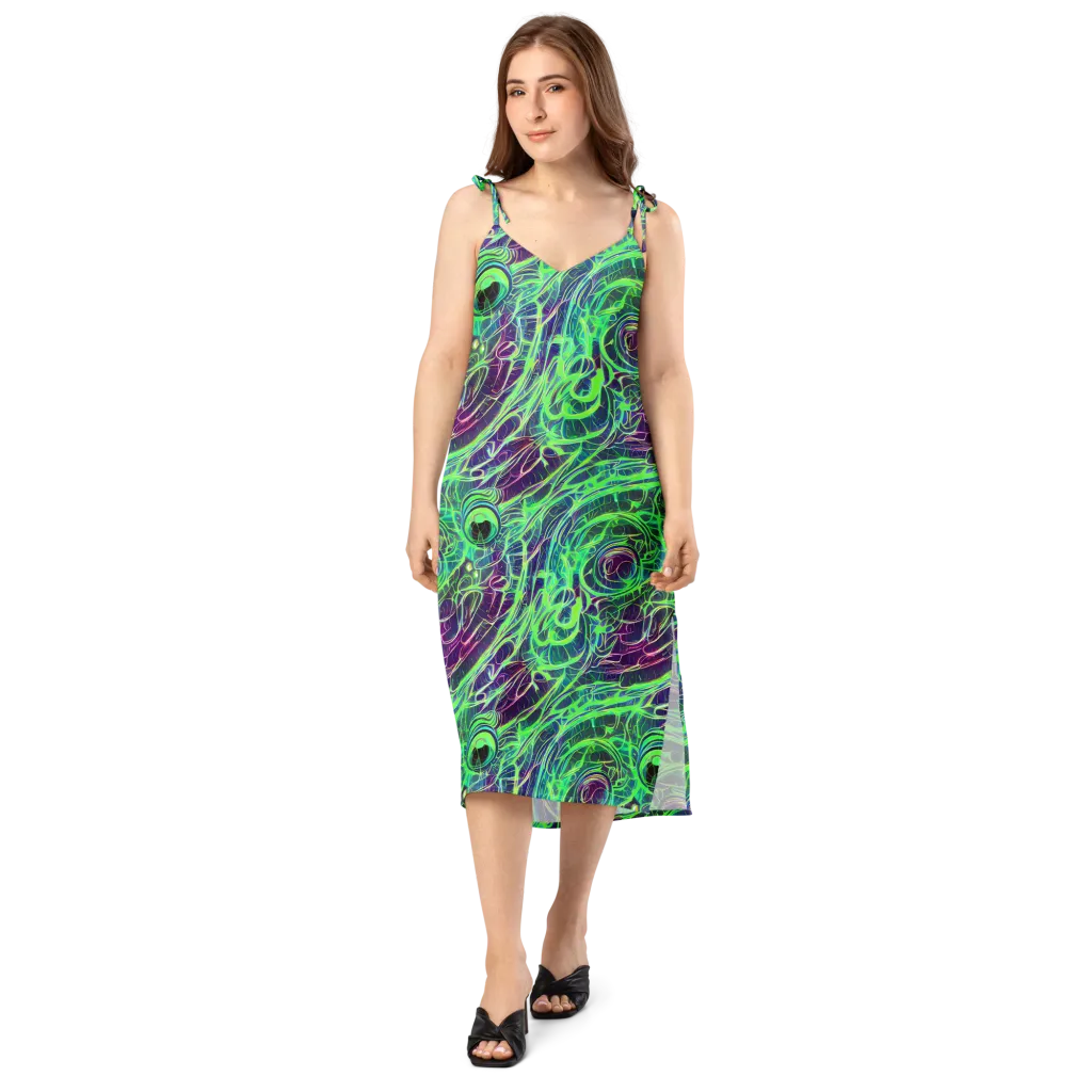 Synthwave Canopy on Slip Dress — Front