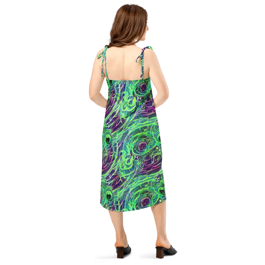 Synthwave Canopy on Slip Dress — Back