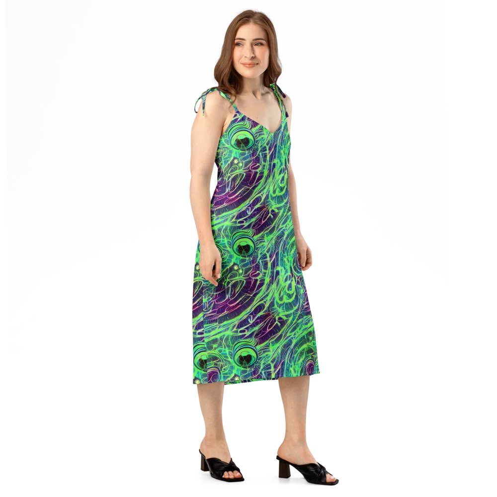 Synthwave Canopy on Slip Dress — Right Front