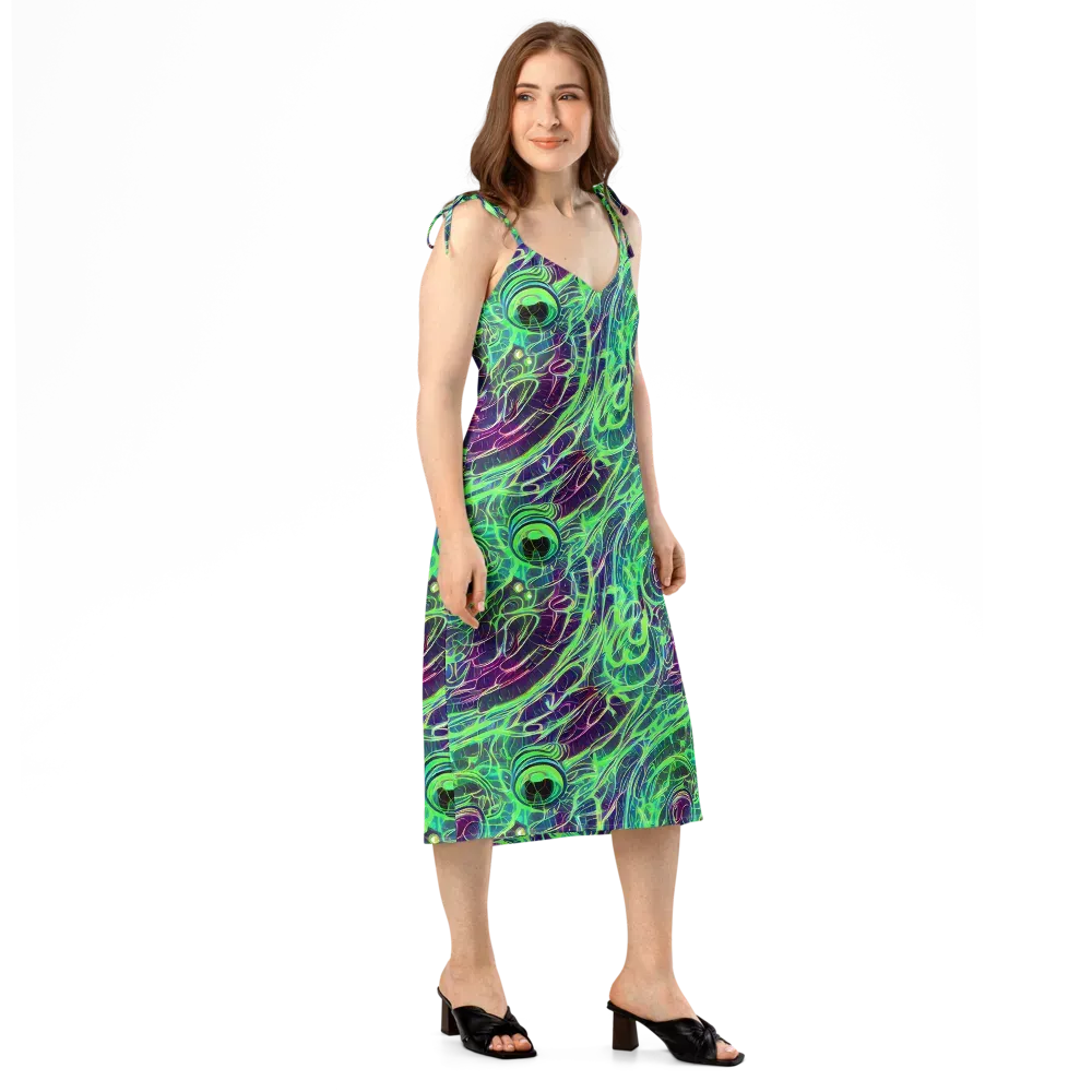 Synthwave Canopy on Slip Dress — Right Front