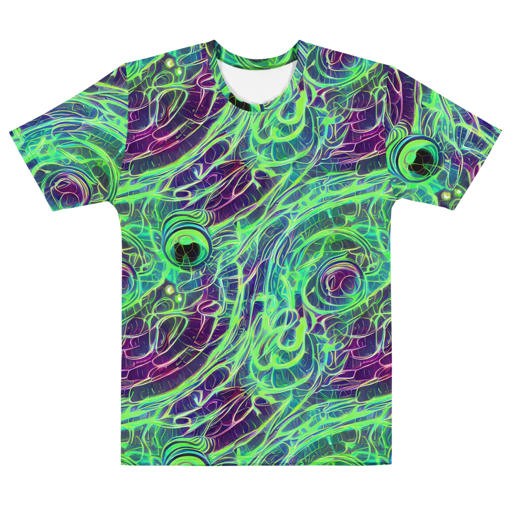 Synthwave Canopy on Men's Cotton Crew Neck T-Shirt — Front