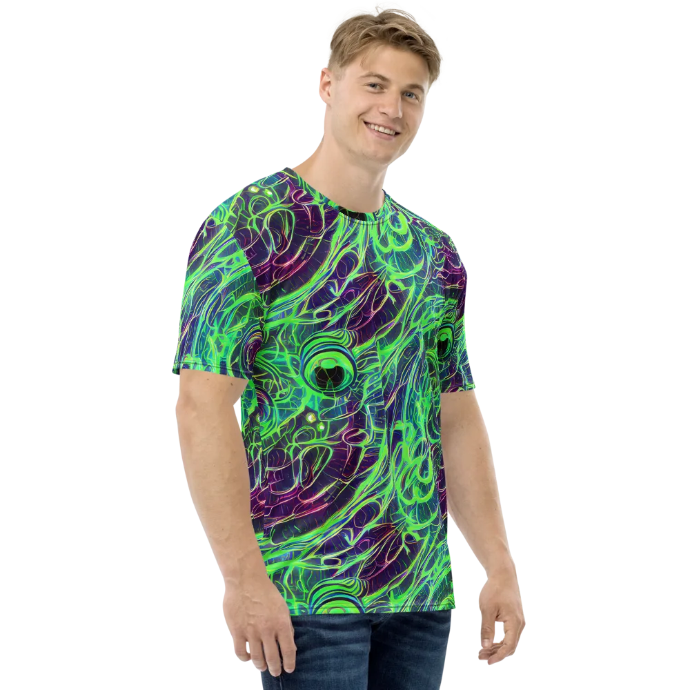 Synthwave Canopy on Men's Crew Neck T-Shirt — Right