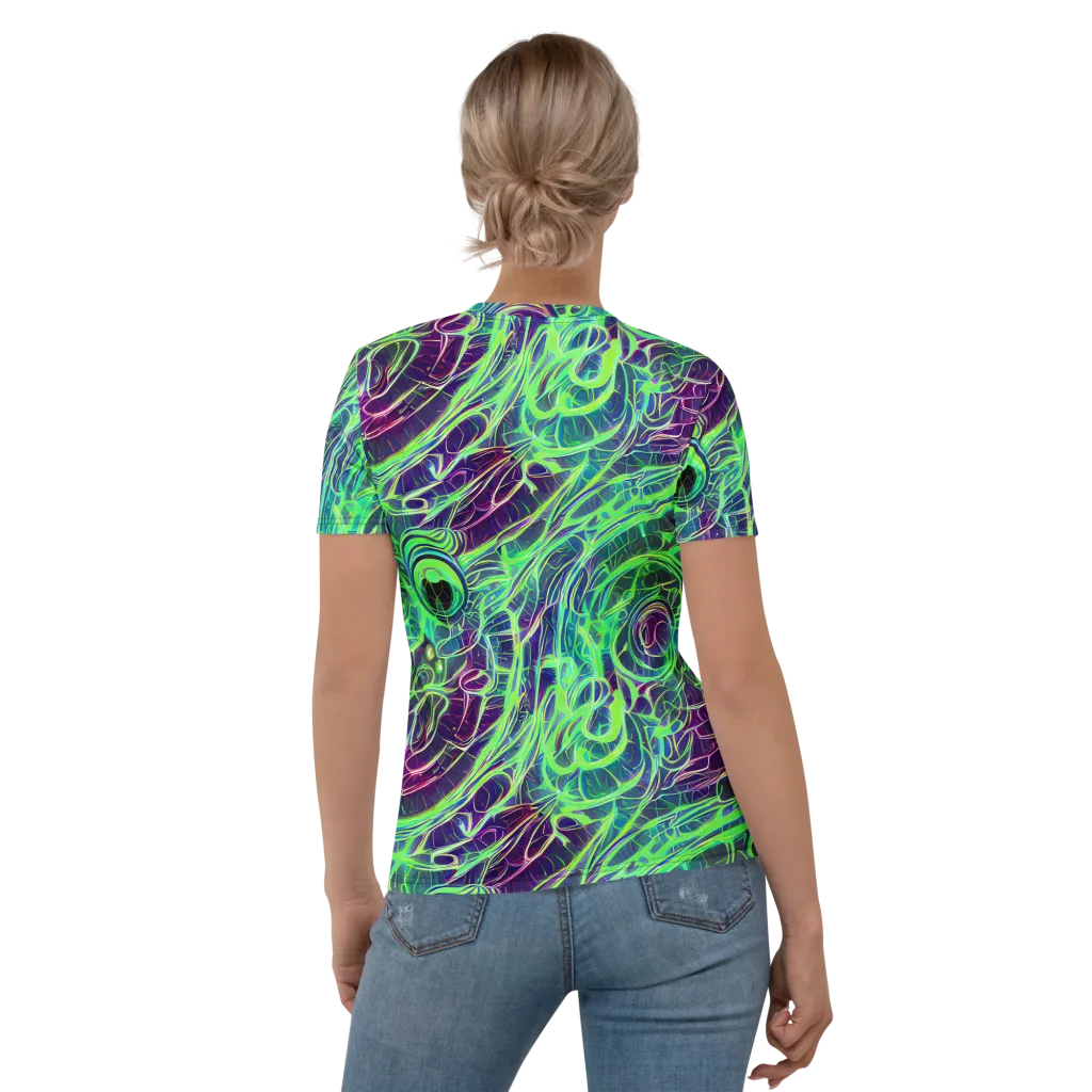 Synthwave Canopy on Women's Crew Neck T-Shirt — Back