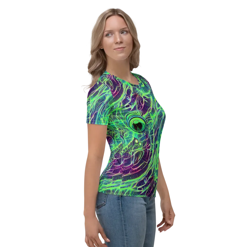 Synthwave Canopy on Women's Crew Neck T-Shirt — Right