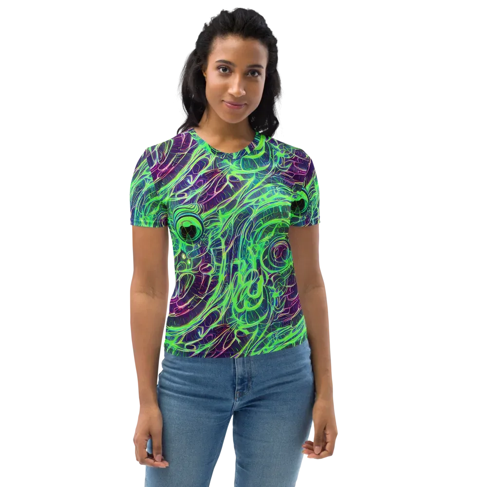 Synthwave Canopy on Women's Crew Neck T-Shirt — Front