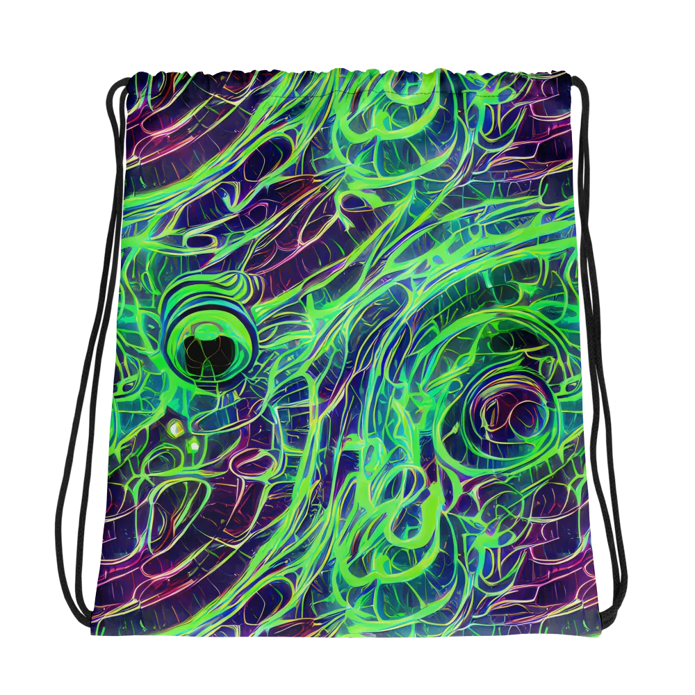 Synthwave Canopy on Drawstring Bag — Photo
