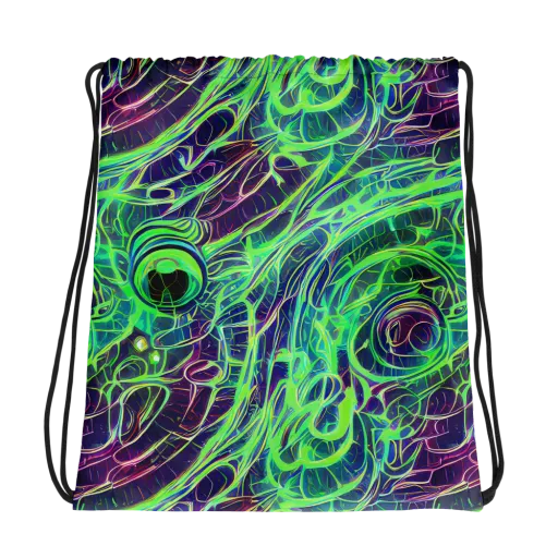 Synthwave Canopy on a Drawstring Bag