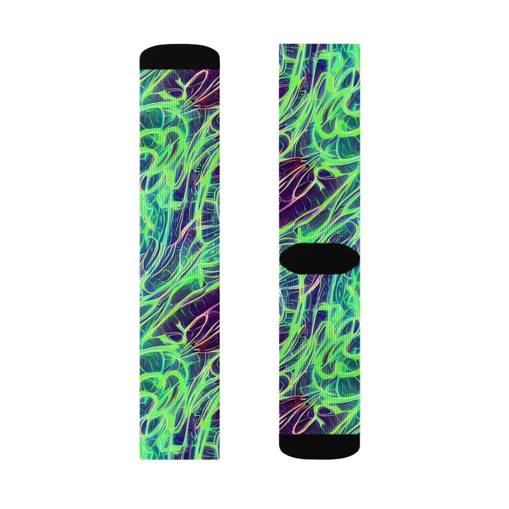 Synthwave Canopy on Socks — Left Sock