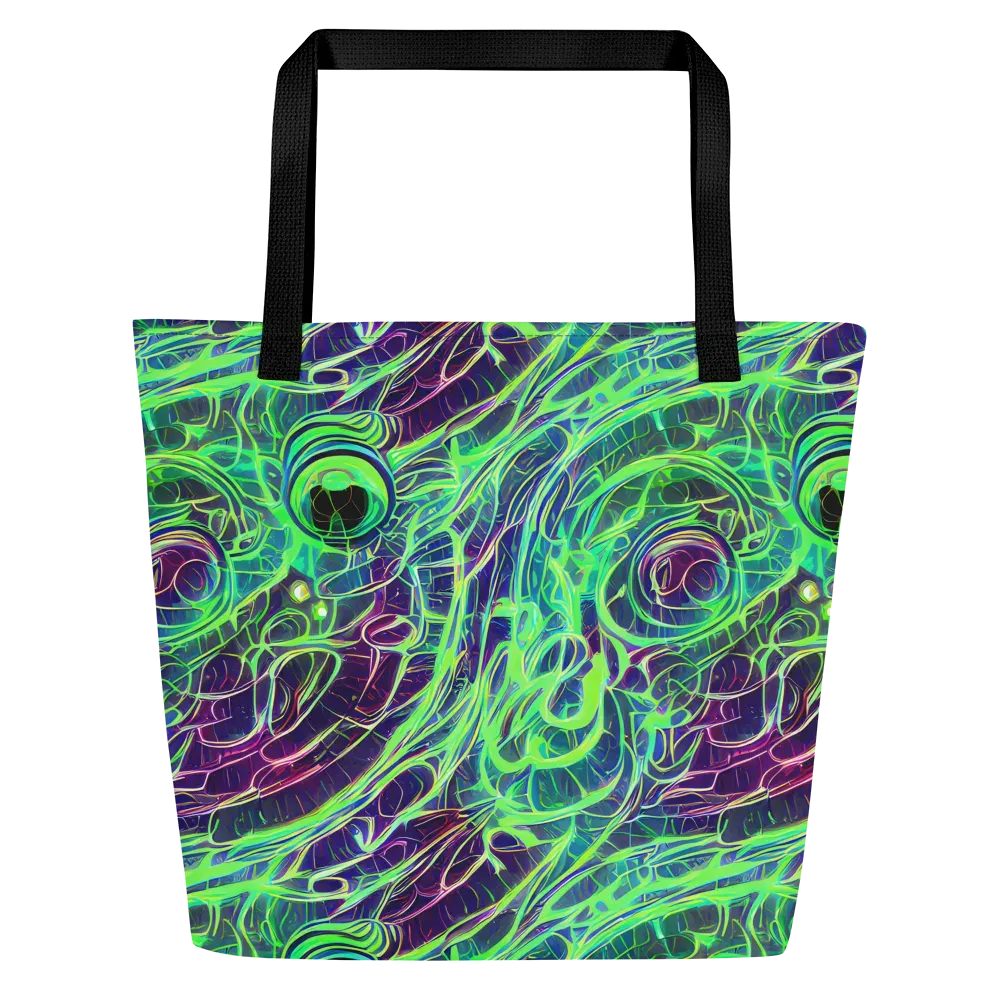 Synthwave Canopy on Large Tote Bag W/ Pocket — Front