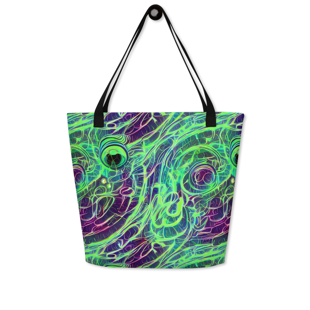 Synthwave Canopy on Large Tote Bag W/ Pocket — Front