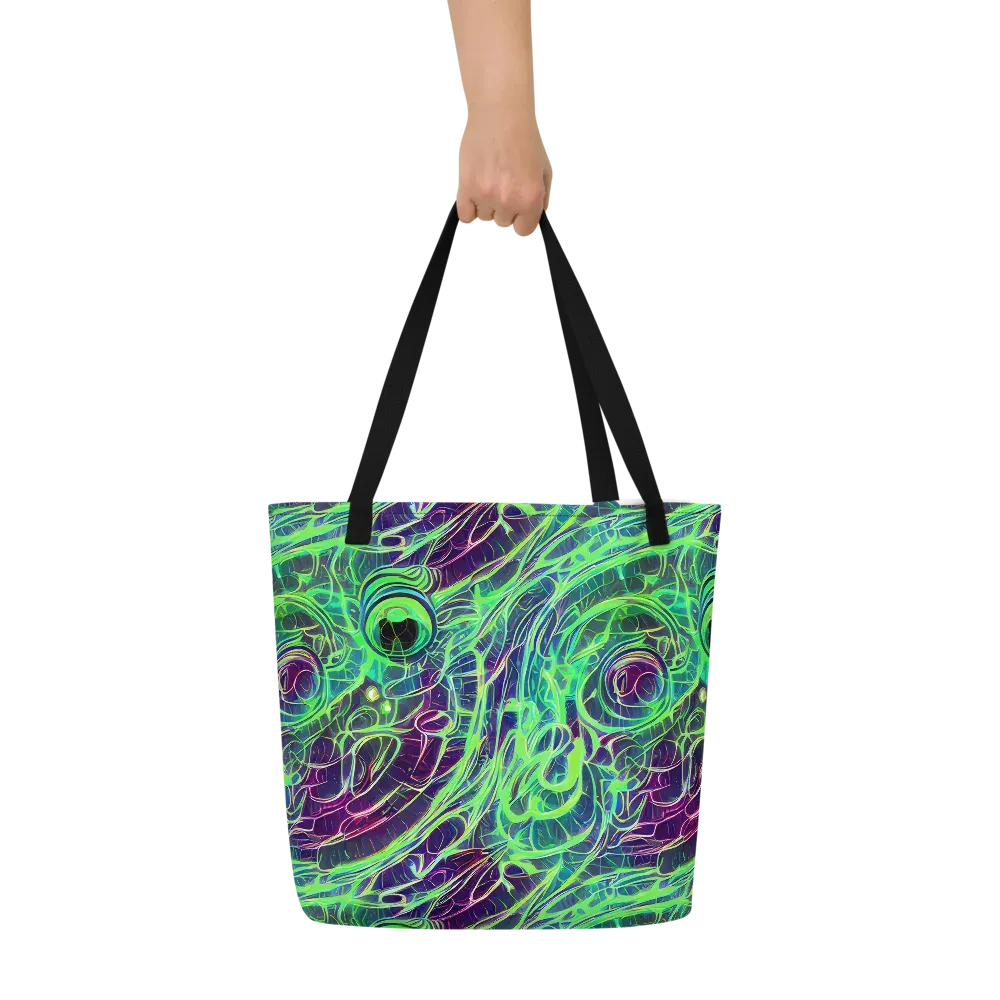 Synthwave Canopy on Large Tote Bag W/ Pocket — Front