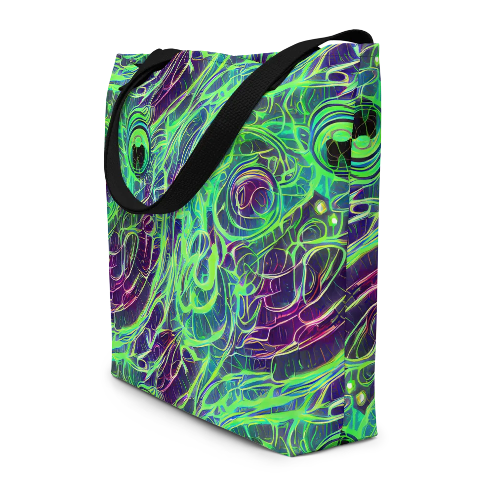 Synthwave Canopy on Large Tote Bag W/ Pocket — Front