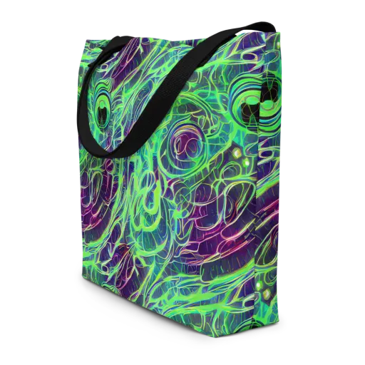 Synthwave Canopy on a Large Tote Bag W/ Pocket