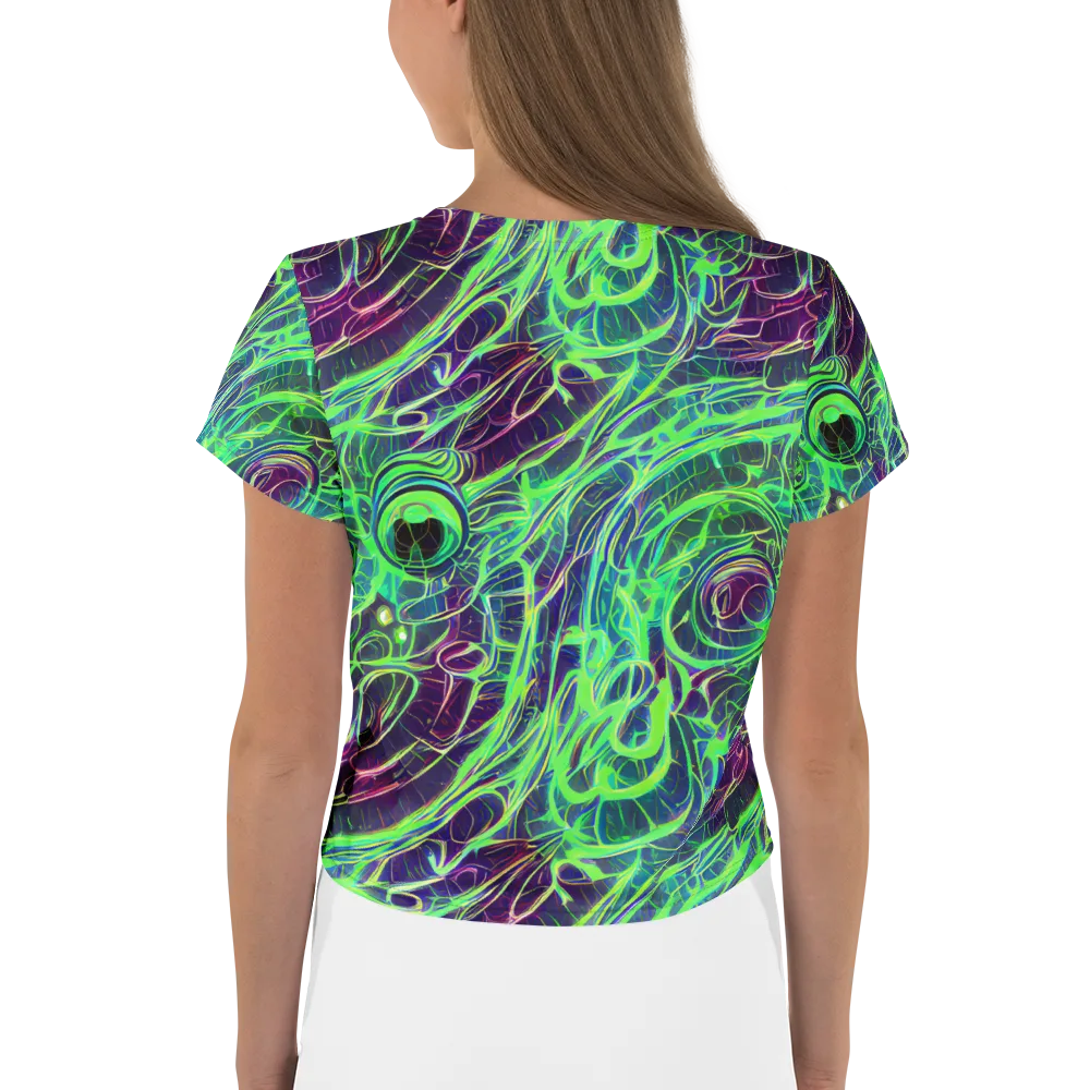 Synthwave Canopy on Crop Tee — Back
